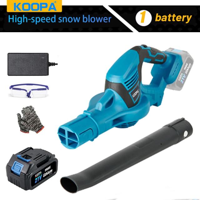 Soprador de Folhas Cordless Elétrico Koopa: Leve, Eficiente e Potente com 21V e 150MPH - Inclui Bateria e Carregador