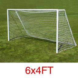 Rede do cargo do objetivo do futebol para esportes ao ar livre, rede do treinamento do fósforo para a equipe de futebol júnior, polipropileno branco, 1.8mx2. 2m, 6x4ft - Image 5