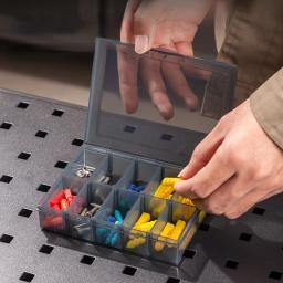 Caixa de armazenamento transparente ajustável, Multi-Lattice Slots, maleta de ferramentas, caixa de artesanato, acessórios para jóias - Image 6