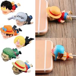 Anime Cable Bite Protector para iPhone, USB Cable Organizer, Luffy Zoro Winder, Brinquedos Kawaii, Presente das crianças, 1 Pc - Image 1