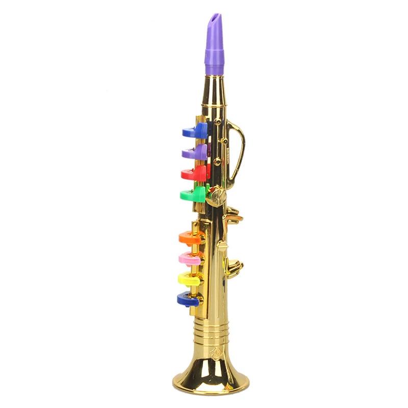 Saxofone imitação trompete para crianças, clarinete clássico, brinquedos de instrumentos musicais, educação infantil, ferramenta de aprendizado para crianças, meninos e meninas - Image 1