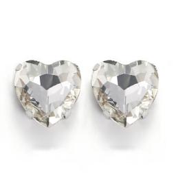 Strass de vidro em formato de coração com garra costurar em pedra de cristal strass diamante prata base de metal cristais para bordado - Image 3