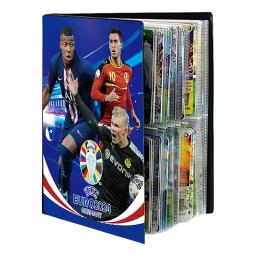 Futebol esportes titular do cartão de negociação álbum estrela do futebol cartão livro 4 bolso ronaldo messi jogo coleção cartões esportivos caso exibição - Image 4