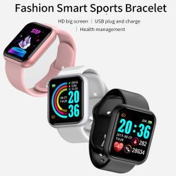 Esporte relógios inteligentes com tela colorida, impermeável Bluetooth Fitness pulseira com pressão arterial e monitor de freqüência cardíaca, monitor de sono - Image 5