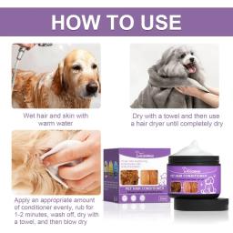 Casaco e bálsamo fofo para animais de estimação, Condicionador de cabelo para gato e cachorro, Condicionador de pele macia, 50ml - Image 2