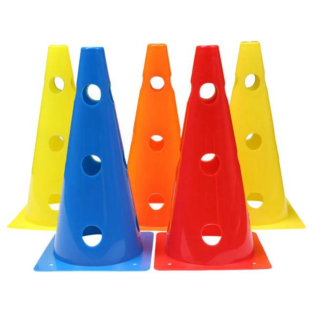 Conjunto de 5 Cones de Treinamento Flexíveis para Futebol - Equipamento de Obstáculos e Marcadores de Sinalização