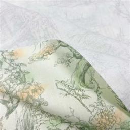 Pintura de paisagem retrô chinesa selva, floresta, tecido de algodão natural costurar tecidos, material de retalhos acolchoado diy - Image 5