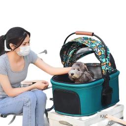 Leve dobrável e separando carrinhos de estimação, carrinhos pequenos para cães ao ar livre, alta qualidade para dirigir, novo, 2023 - Image 6