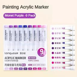 9/108 cores marcador acrílico kit de pintura em rocha cerâmica vidro madeira diy artesanato para crianças canetas pintura pedra conjunto arte suprimentos - Image 1