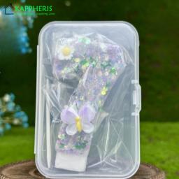 Vela De Aniversário De Sparklers com Flor De Borboleta, Velas De Aniversário Das Crianças, Decorações Do Topper Do Bolo Do Número Das Meninas - Image 5