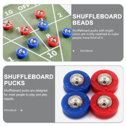 24 pçs mini shuffleboard brinquedos conjunto de jogo de mesa colorido brilhante azul vermelho portátil diversão da família interativa jogando suprimentos - Image 4