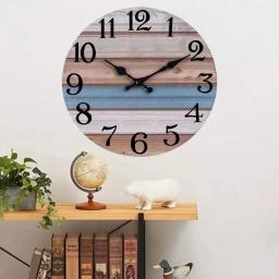 Relógios de Parede Silenciosos Vintage, Operados, Não-Ticking, Fácil de Ler, Decorativos, Cozinha, Casa, Escritório, Estudo, Quarto - Image 2
