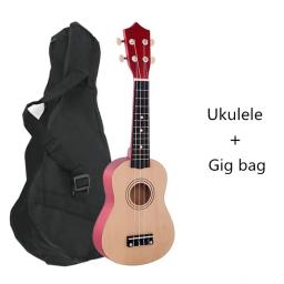 Guitarra Ukulele Soprano de madeira com saco, 4 cordas, multi cor, baixo, iniciante, instrumento musical, presente para crianças, 21 Polegada - Image 2