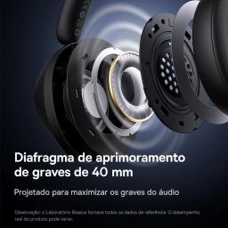 Baseus bass 30 max fone de ouvido sem fio bluetooth 5.3 sobre fones de ouvido com melhoramento de graves 40mm diafragma ultra baixa latência 50h - Image 2