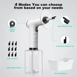 Kit elétrico de remoção de cera de ouvido com spray macio, limpador de ouvido seguro e eficaz com 4 configurações de pressão para ferramenta de irrigação de cera de ouvido - Image 3