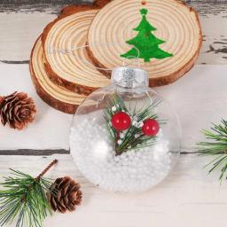 20pc fillable bola de natal ornamento claro pendurado bauble pingente 2024 árvore de natal decoração para casa navidad ano novo presente diy - Image 2
