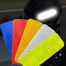 Aviso reflexivo adesivos para capacete, noite segurança dirigindo acessórios, adesivos decorativos fluorescentes, bicicleta, motocicleta, carro decalque - Image 1