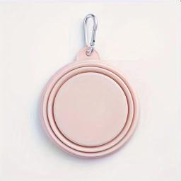 Bacia dobrável do silicone para o cão, recipiente portátil do alimento, curso ao ar livre, cor do macaron, fontes do animal de estimação - Image 2