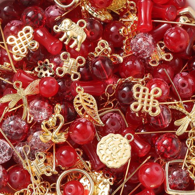 Encantos de Metal Mistos para Criação de Joias DIY: Contas de Vidro, Conectores e Acessórios para Pulseiras, Colares e Brincos em Lotes de 30g e 50g