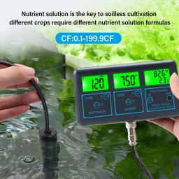 Tuya Inteligente WiFi Aquário Analisador De Qualidade Da Água, Medidor De Qualidade Da Água, Digital Spa Piscina, PH EC ORP TDS RH % CF TEMP Tester - Image 4