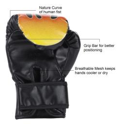 Luvas de boxe ajustáveis confortáveis para homens, soco, sparring, luvas de luta, protetor de mão preto, adulto, 1 par - Image 5
