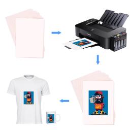 10-50 folhas de papel a4 para transferência de calor por sublimação, impressão de íon em tecido, copo de roupas, camiseta, artesanato diy para impressora jato de tinta - Image 3