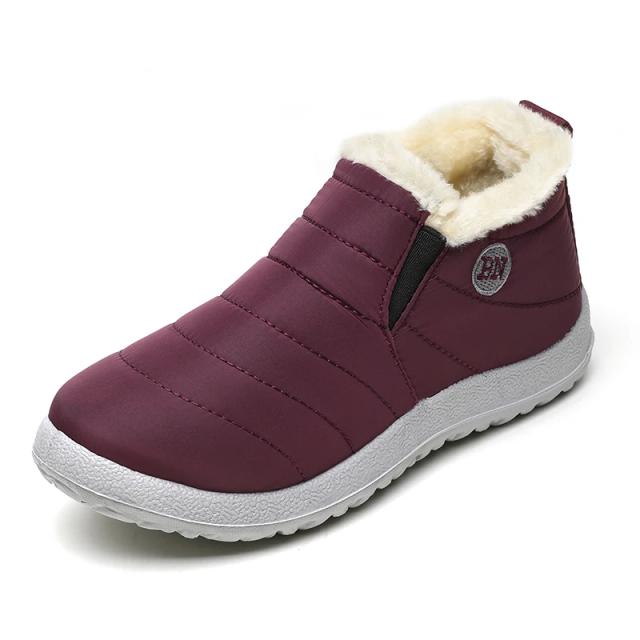 Botas Masculinas Neve Outdoor Couro Camurça Pelúcia Impermeável