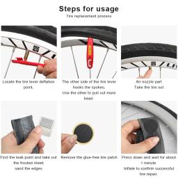 10 pçs kit de remendos de microplaqueta sem cola pneu alavanca da roda ferramenta reparo mtb cola livre adesivo frio selante fix bicicleta acessórios - Image 3