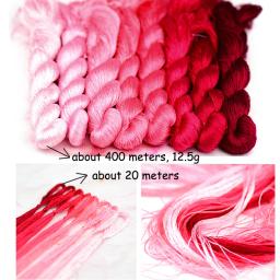100% Natural Amora Seda Bordado Fios Seda Fios Artesanais Mauve Areia Marrom Cobre Mogno Cacau Terra Cotta Color12 13 14 15 16 99 100 101 104 107 - Image 2