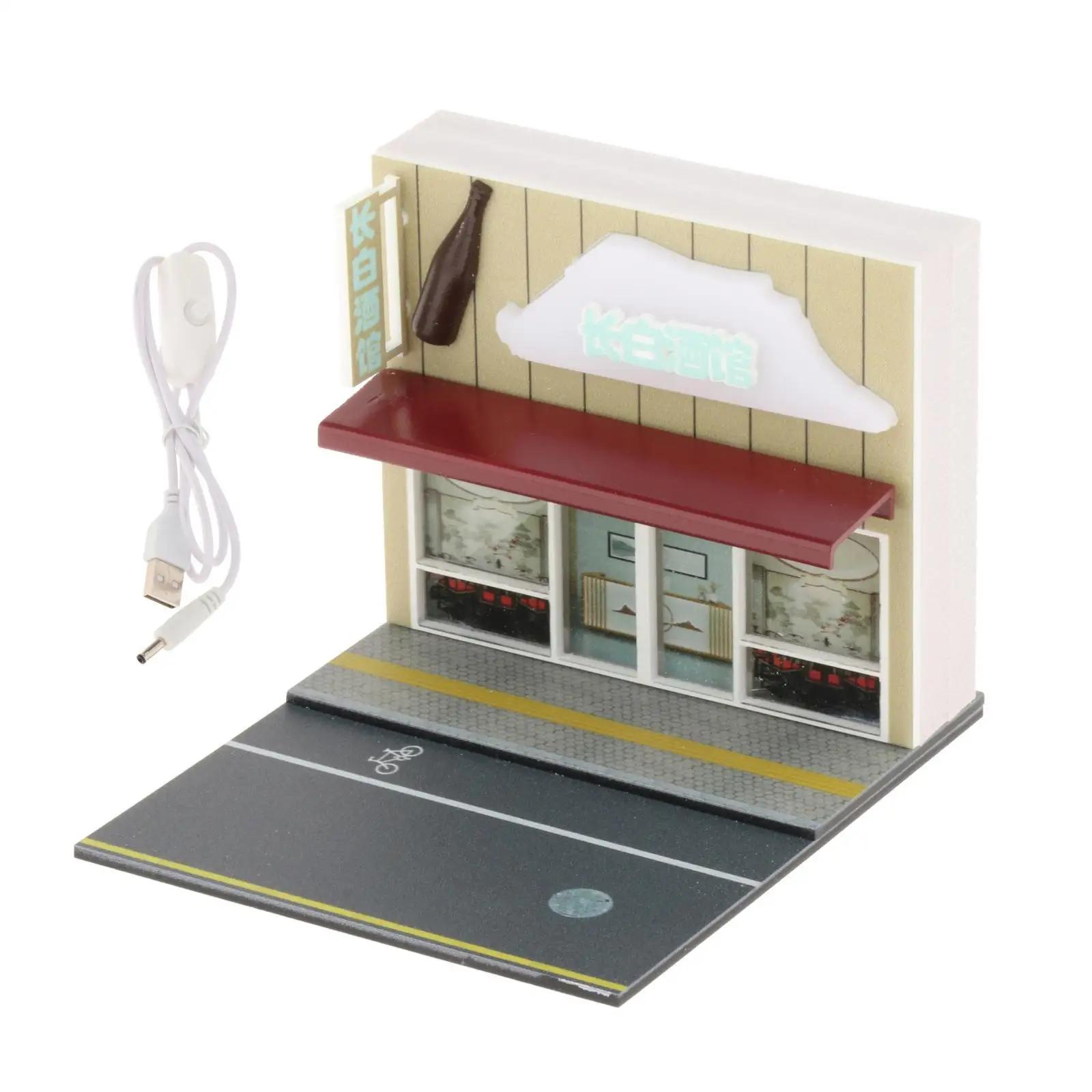 Acessórios para Casa de Boneca em Miniatura, Construção Pública, Modelo Micro Paisagem, Diorama Kits, Cena Adereços, 1:64 - Image 1