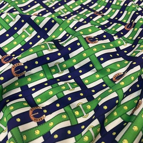 Cetim Dupla Face Estampado: Tecido Suave e Elástico para Saia Feminina e Projetos DIY em Alta Qualidade 75D