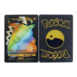 Cartas Pokémon Rainbow para Crianças, Ouro, Prata, Vmax, Coleção de Cartas GX, Treinador de Batalha, Espanhol, Inglês, Francês, Presentes de Natal - Image 4