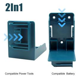 Suporte de montagem de bateria para ferramenta elétrica, 2/6 peças, 2 em 1, suporte de ferramenta para makita, suporte de rack de armazenamento de ferramentas com parafusos, faça você mesmo - Image 2