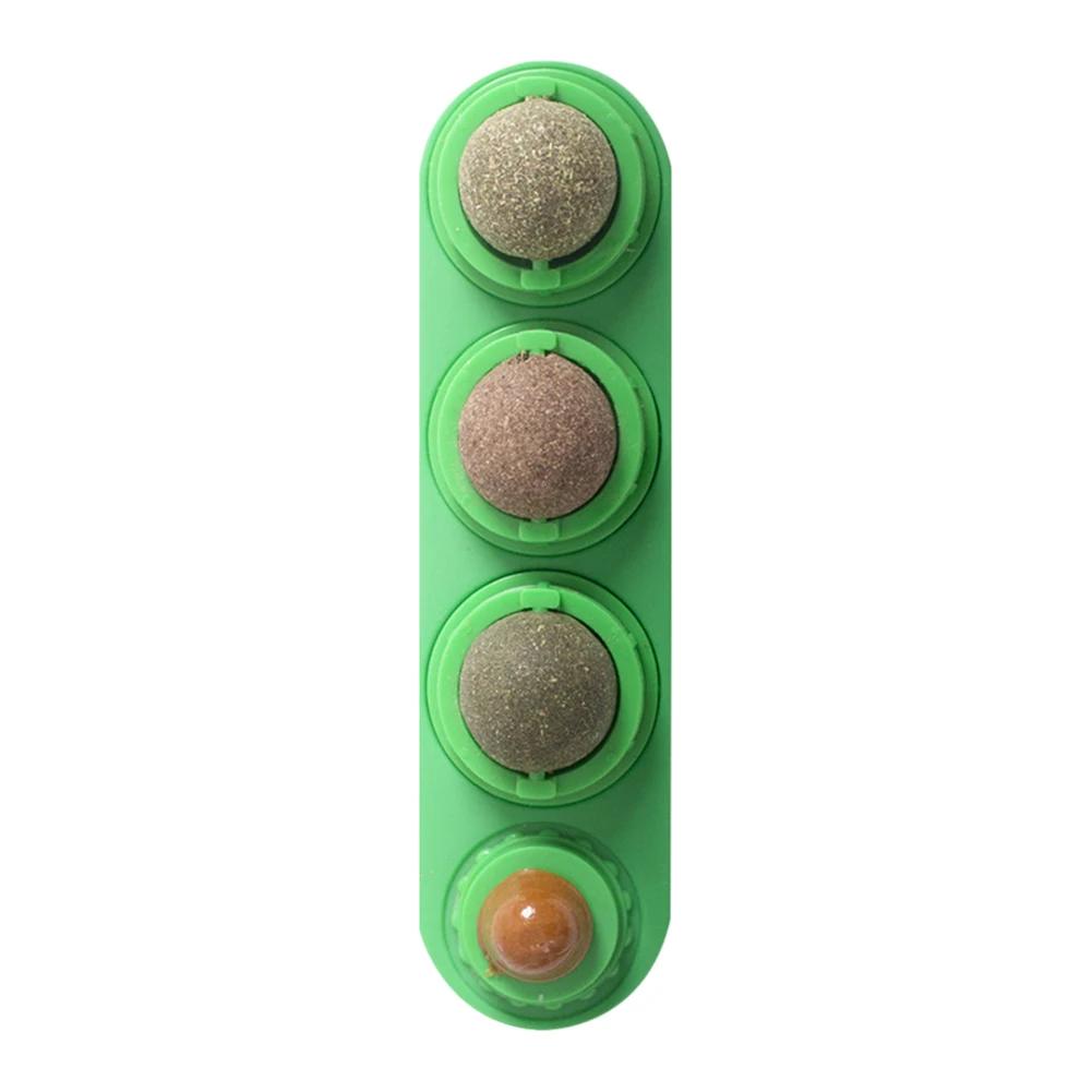 Natural gato gato parede vara-no brinquedo bola doces lambendo trata saudável remove bolas de cabelo para promover digestão gato grama lanche - Image 1