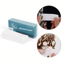 Uma caixa 100 folhas de papel absorvente folha de cuidados de limpeza papéis anti-pegajosos flauta sax clarinete saxofone almofada de couro absorvente pape - Image 6
