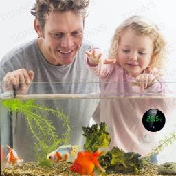Mais novo Aquário Termômetro LCD Digital Termômetro Externo Carregamento Tipo-C Fish Tank Mini Termômetro Alta Precisão-9.9-50 ℃ - Image 3