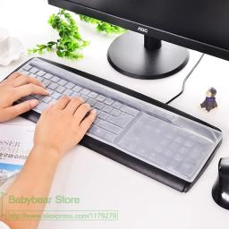 Silicone Keyboard Protector Capa Pele, Computador Desktop Teclados, 19 '', 21,5'', 22,1 '', 23'', 24 '', 27'', 29 '', 44*14cm - Image 3