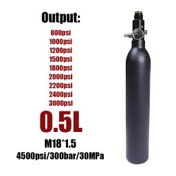 Tanque do ar comprimido com saída do regulador, cilindro de garrafa do CO2, 0.25L 0.35L 0.5L 4500psi 30MPa 300bar, M18 * 1.5, 800psi a 3000psi - Image 6