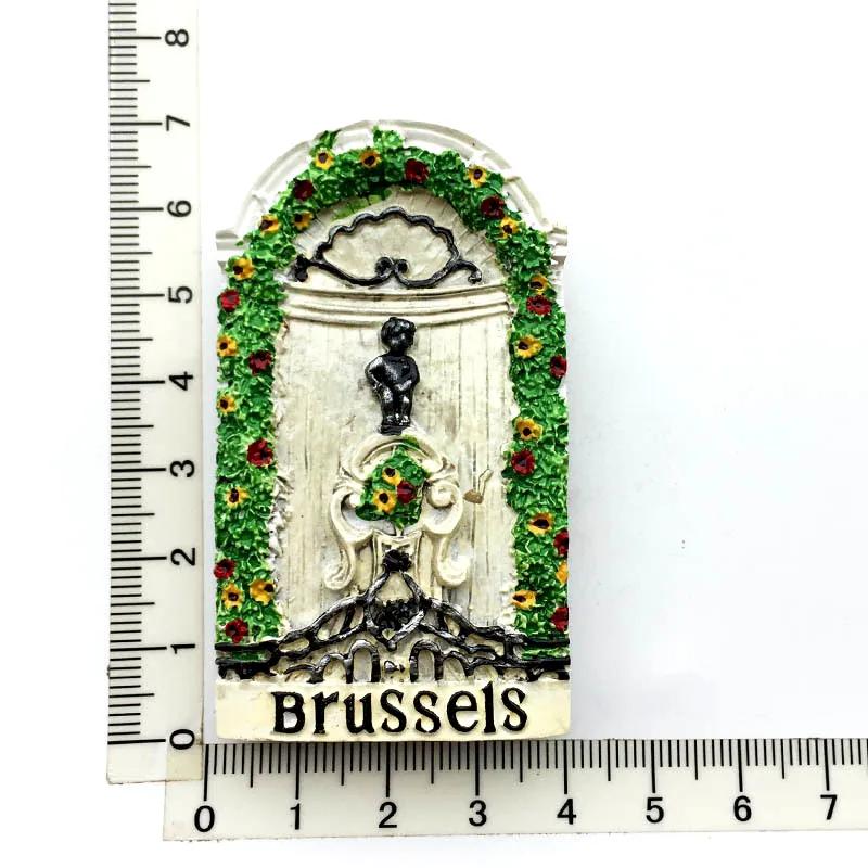 Ímãs de geladeira decorativos para geladeira, adesivos decorativos, artesanato resina, gesso, Bélgica, Bélgica, Rotterdam, Paris, lembrança - Image 1