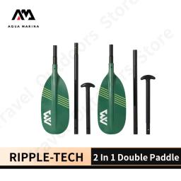 AQUA MARINA RIPPLE-CanTECH 2 em 1 remo para canoagem, remo portátil, remos de remo de lâmina dupla, 230cm, 4 seções - Image 1
