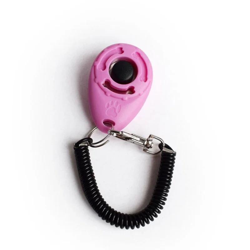 Ajustável Plástico Pet Training Clicker, Click Trainer Aid Tools, Correia de pulso, Som Chaveiro, Gato e Cão Suprimentos, Novo, 5Pcs - Image 1