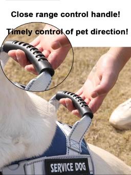 Arnês de cachorro reflexivo respirável, Colete com alça, Cães pequenos e grandes, Suprimentos de treinamento e caminhada ao ar livre - Image 5