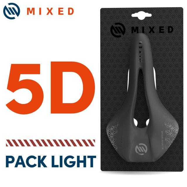 MIXED PACK LIGHT 5D Sela de Bicicleta Completa em Fibra de Carbono 143mm 135g