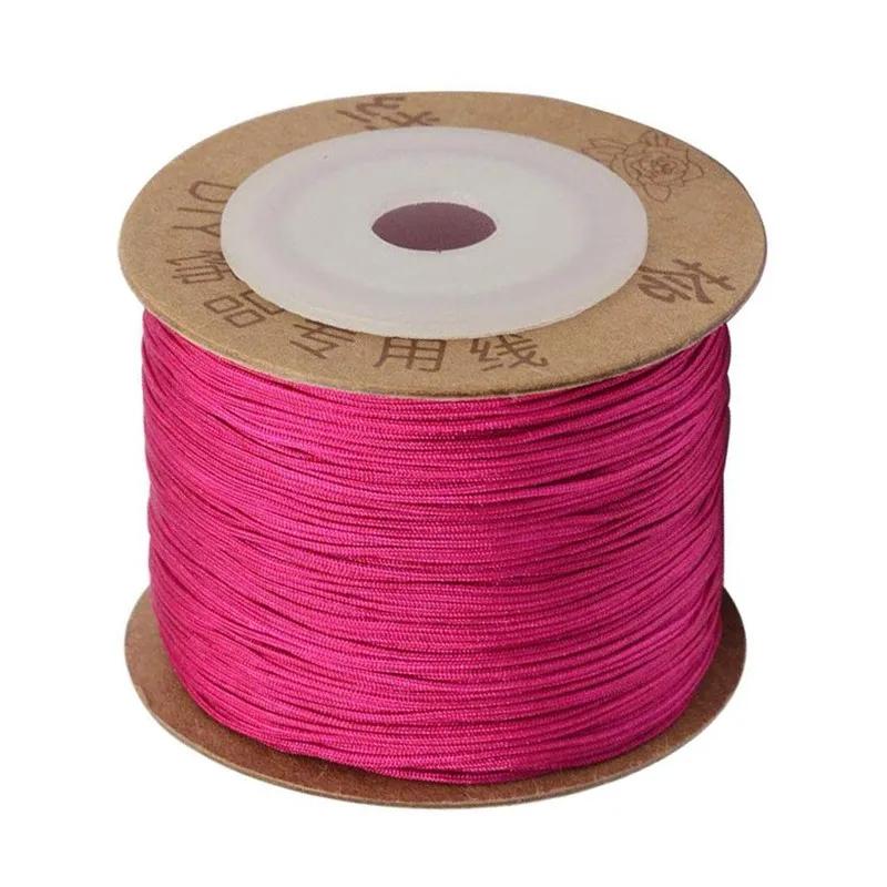 1 rolo 0.8mm 100m fio de náilon fio de nó chinês fio de cordão de miçangas para diy artesanato jóias fazendo - Image 1