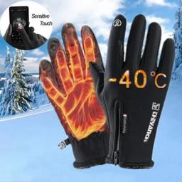 Luvas de pesca de inverno dos homens luvas de ciclismo dedo cheio à prova dwindproof água tela toque térmica à prova vento caminhadas esqui bicicleta motocicleta luvas - Image 1