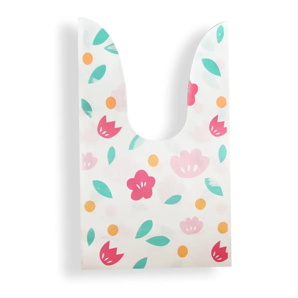 Carton Plastic Animal Candy Bags for Kids, Ear Bags Coelho, Biscoitos de aniversário, Embalagem de doces, Presentes DIY Suprimentos, 10 Pcs, 20Pcs - Image 1