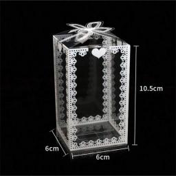 Caixa De Embalagem De Impressão Transparente, Caixa De Presente De PVC, Caixa De Exposição, Casamento, Presente De Natal, Doces, Maçã, Vela, Seco, 10Pcs - Image 4