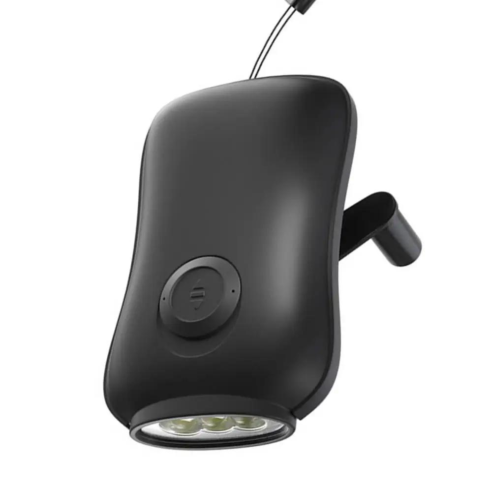Manivela lanterna auto carregamento para acampamento 3 led prevenção de desastres brilhante led iluminação de acampamento à prova dwaterproof água - Image 1