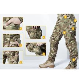 Ternos táticos milita uniforme ternos camo camisas de caça calças de carga com almofadas airsoft paintball caça conjuntos roupas ao ar livre - Image 5