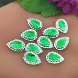 Faça você mesmo 40 peças mix 10mm * 14mm resina formato gota parte traseira lisa strass decoração de casamento - Image 6